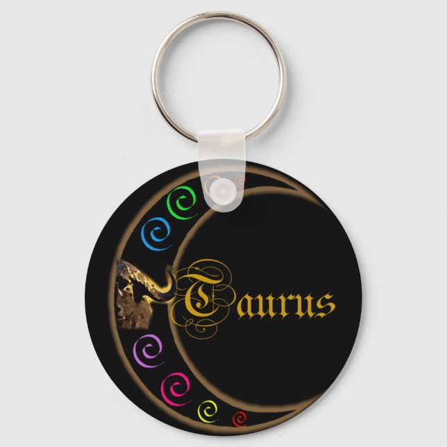 Taurus Celestrial Moon Keychain (Front)