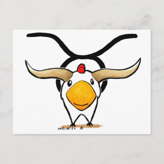Taurus Chicken Postcard