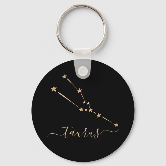 Taurus Constellation Ceramic Keychain (Front)