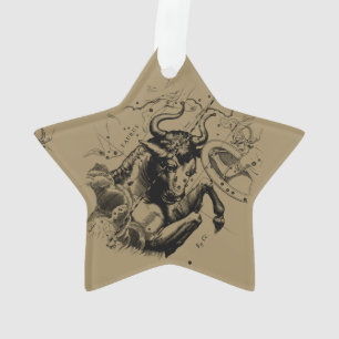 Taurus Constellation Map by Hevelius circa 1690 Ornament