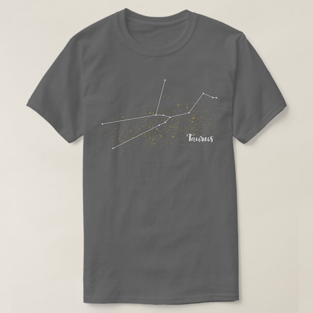 Taurus Constellation on Starry Sky T-Shirt (Design Front)