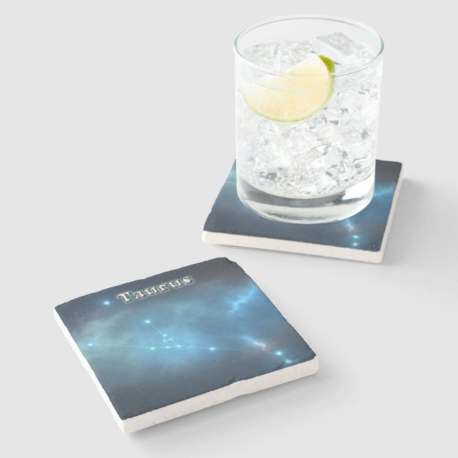 Taurus constellation stone coaster (Side)