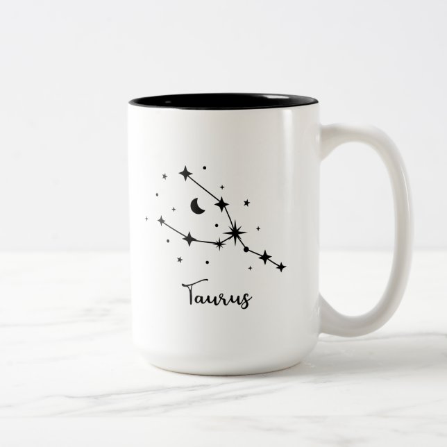 Taurus Constellation Two-Tone Coffee Mug (Right)