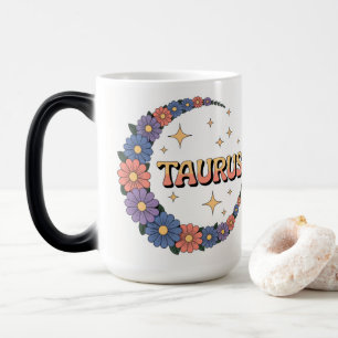 Taurus Crescent Moon Flowers Morphing Mug