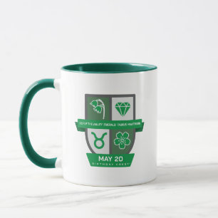 Taurus Crest d'anniversaire™ pour mug du 1er au 20