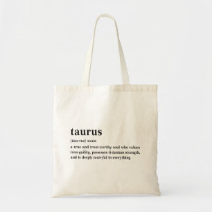 Taurus Definition Aesthetic Astrology Gift Tote Bag