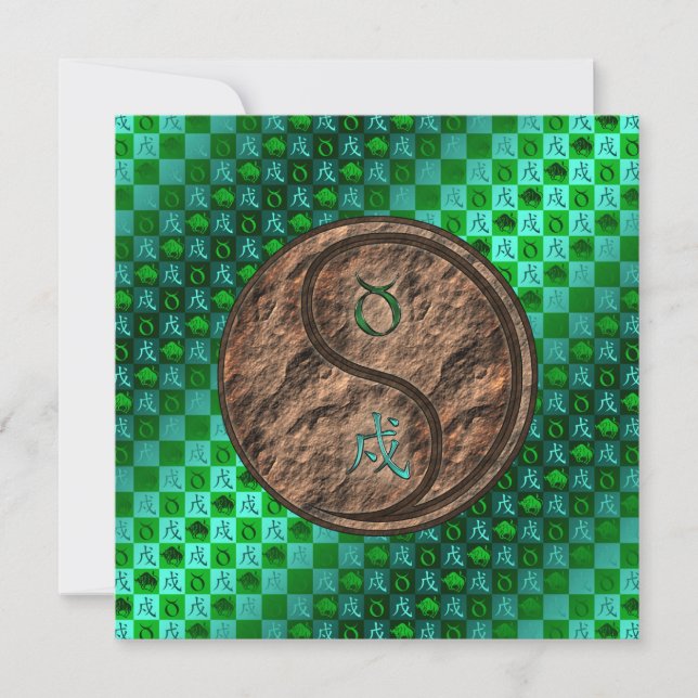 Taurus & Earth Dog Card (Front)