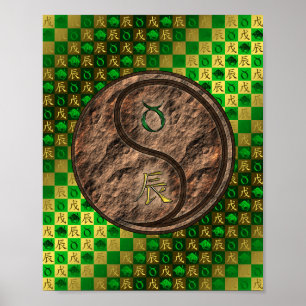 Taurus & Earth Dragon Poster