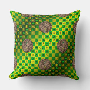Taurus & Earth Monkey Throw Pillow