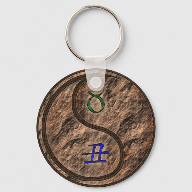 Taurus & Earth Ox Keychain (Front)