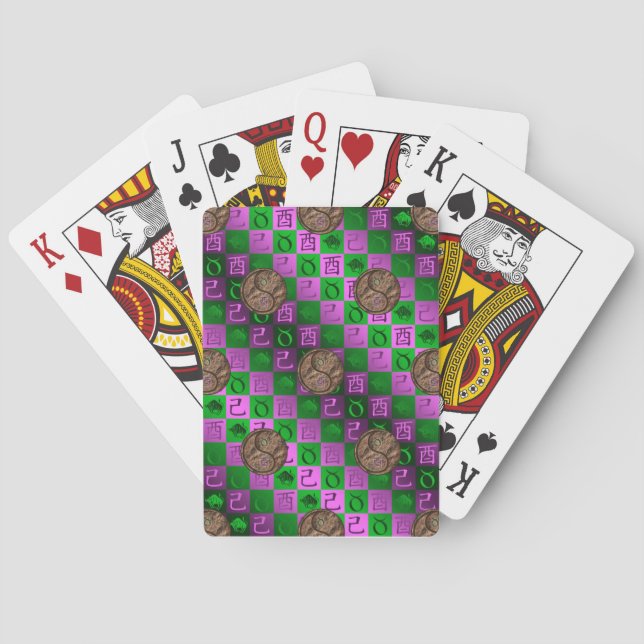 Taurus & Earth Rooster Playing Cards (Back)