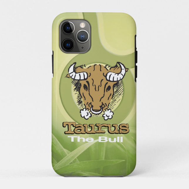 Taurus earth sign zodiac brown green Case-Mate iPhone case (Back)