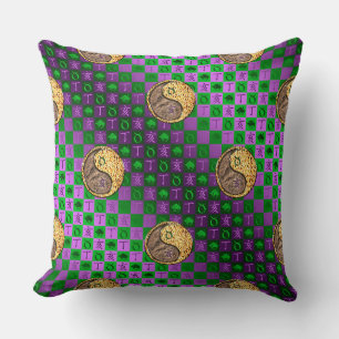 Taurus & Fire Boar Throw Pillow