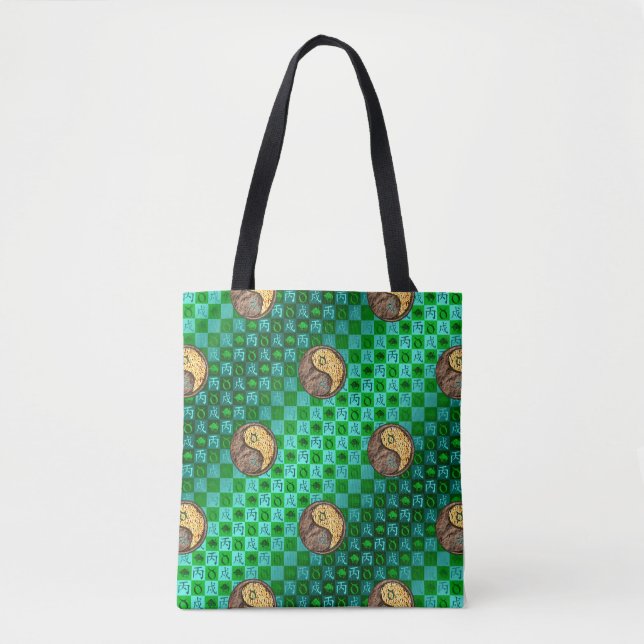 Taurus & Fire Dog Tote Bag (Front)