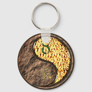 Taurus & Fire Dragon Keychain