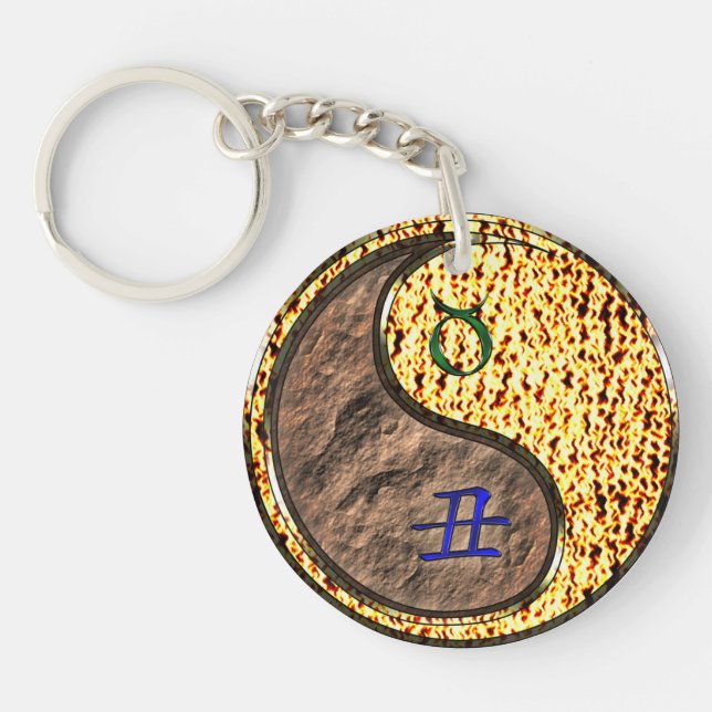 Taurus & Fire Ox Keychain (Front)