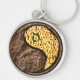 Taurus & Fire Rat Keychain