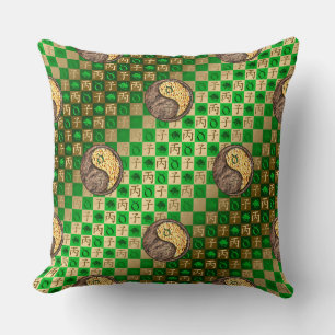 Taurus & Fire Rat Throw Pillow