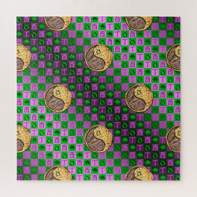 Taurus & Fire Rooster Jigsaw Puzzle (Vertical)