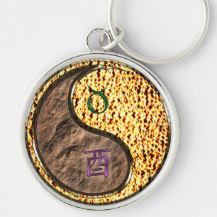 Taurus & Fire Rooster Keychain