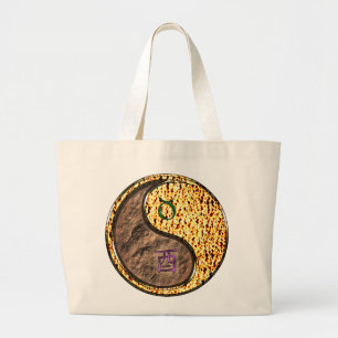Taurus & Fire Rooster Large Tote Bag