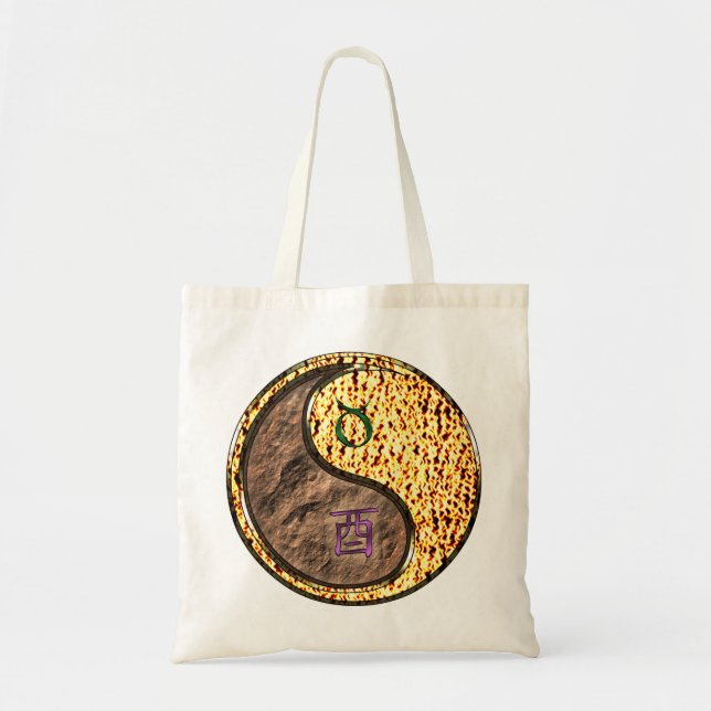 Taurus & Fire Rooster Tote Bag (Front)