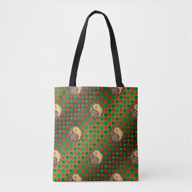 Taurus & Fire Tiger Tote Bag (Front)