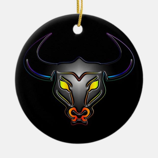 Taurus Gay Pride Ornament (Front)