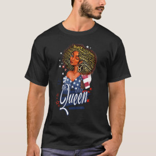 Taurus Girl Birthday Melanin Afro Queen For Black T-Shirt