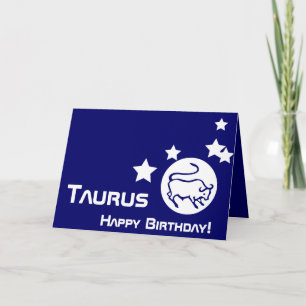 Taurus, Happy Birthday!-Customize Card