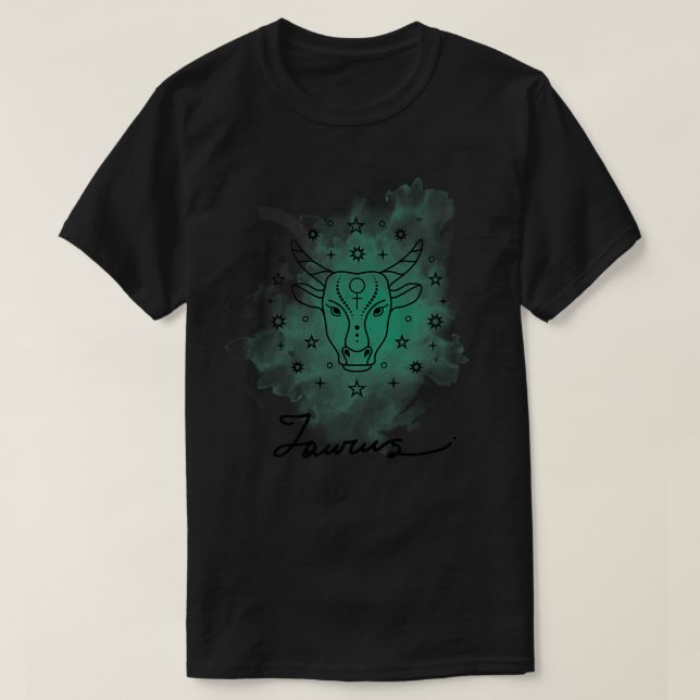Taurus Horoscope Sign T-Shirt (Design Front)