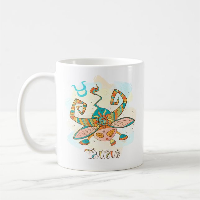 Taurus Horoscope Zodiac April 20 - May 20 Birthday Coffee Mug (Left)