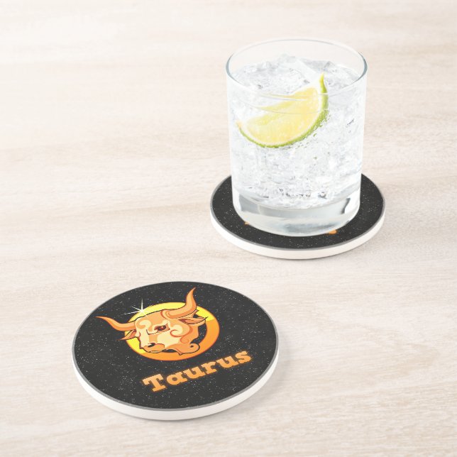 Taurus illustration coaster (Side)