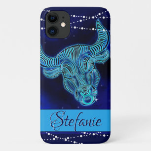 Taurus in Dark Blue Case-Mate iPhone Case