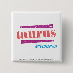 Taurus LtPink 2 Inch Square Button
