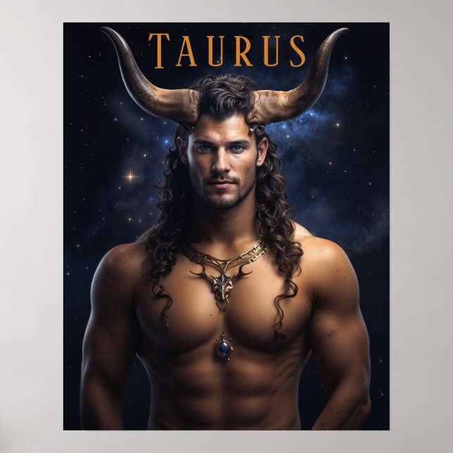 Taurus Male Astrological Poster (Front)
