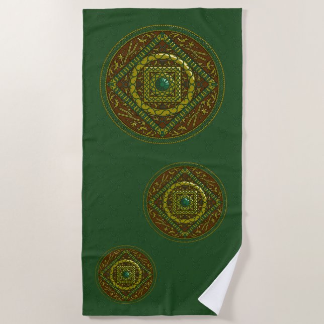 Taurus Mandala Beach Towel (Front)