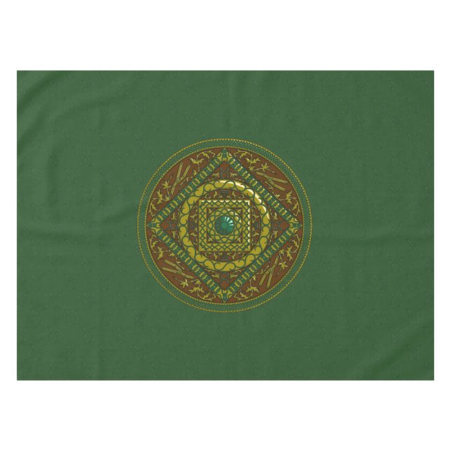 Taurus Mandala Tablecloth (Front (Horizontal))