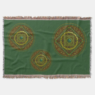 Taurus Mandala Throw Blanket