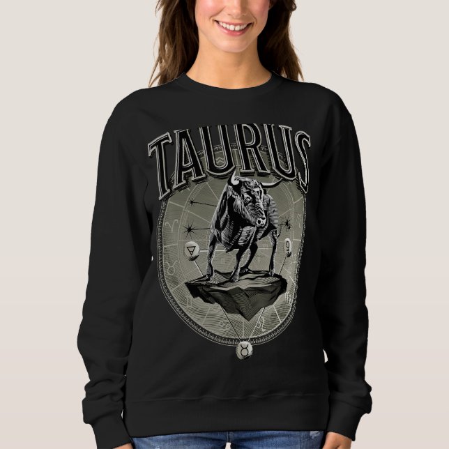 Taurus Men Zodiac Sign Taurus Sweatshirt (Front)