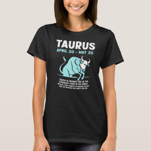 Taurus Merchandise Season Zodiac Sign Astrographic T-Shirt