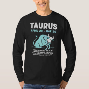 Taurus Merchandise Season Zodiac Sign Astrographic T-Shirt