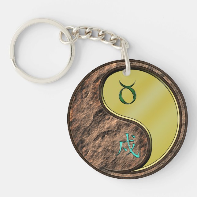 Taurus & Metal Dog Keychain (Front)