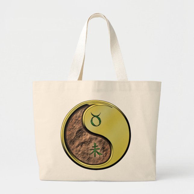 Taurus & Metal Goat Large Tote Bag (Front)