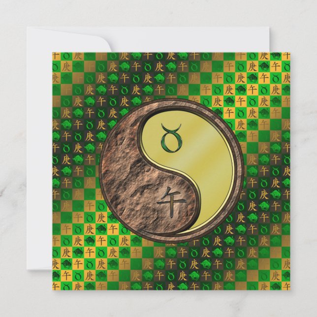 Taurus & Metal Horse Card (Front)