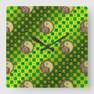 Taurus & Metal Monkey Square Wall Clock