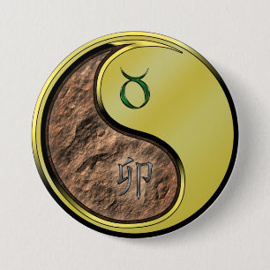 Taurus & Metal Rabbit 3 Inch Round Button