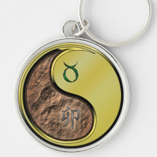 Taurus & Metal Rabbit Keychain