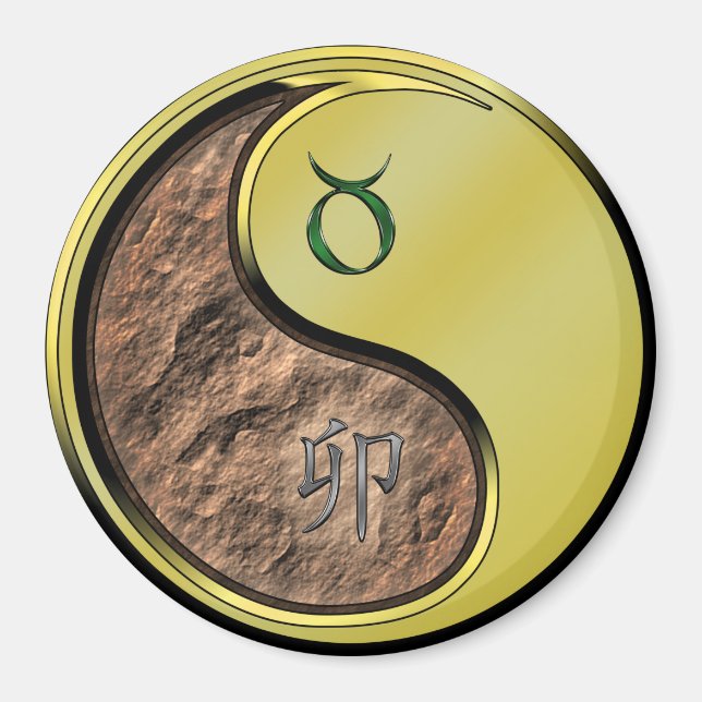 Taurus & Metal Rabbit Magnet (Front)