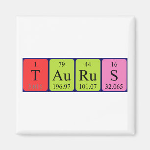 Taurus periodic table name magnet